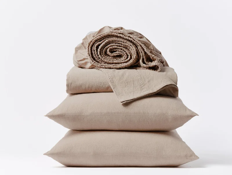 Thermal - Regulating Bamboo Sheets for All - Season ComfortOrganic Crinkled Percale™ Sheet Set Thermal - Regulating Bamboo Sheets for All - Season ComfortOrganic Crinkled Percale™ Sheet Set