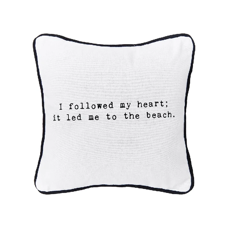 Travel Pillows for Long JourneysFollowed Heart to Beach Mini Pillow