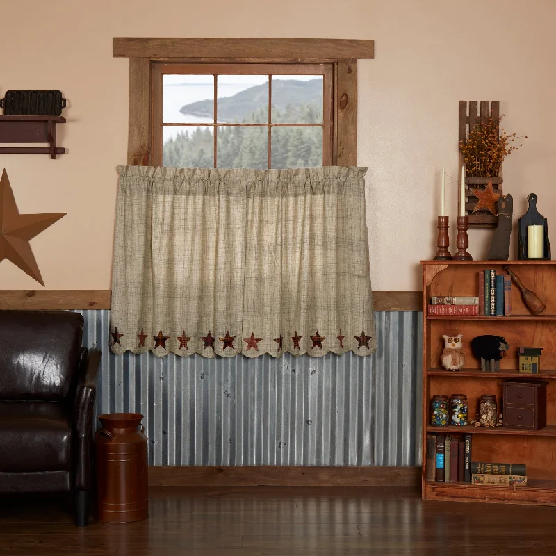 Linen bed skirts for a natural and rustic feelAbilene Star Tier Set of 2 L36xW36