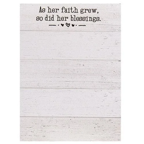 Bed skirts with a country - style patternAs Her Faith Grew Mini Notepad