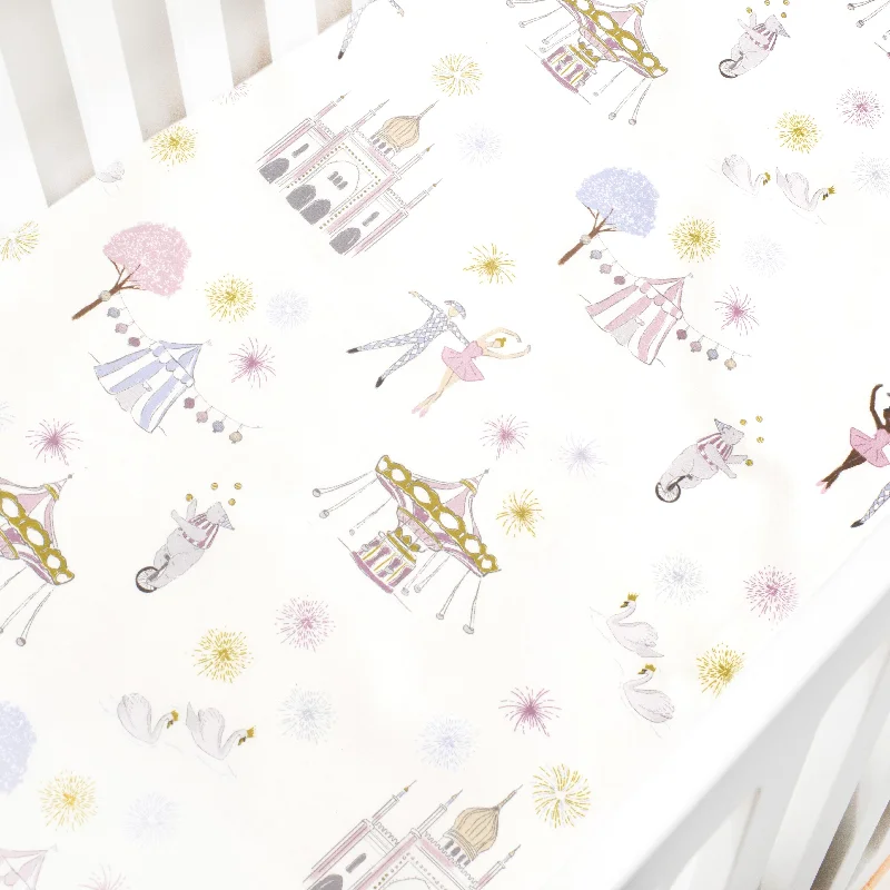 Jersey - Knit Sheets for a Comfortable and Casual BedAdventures in Wonderland Crib Sheet - Rose