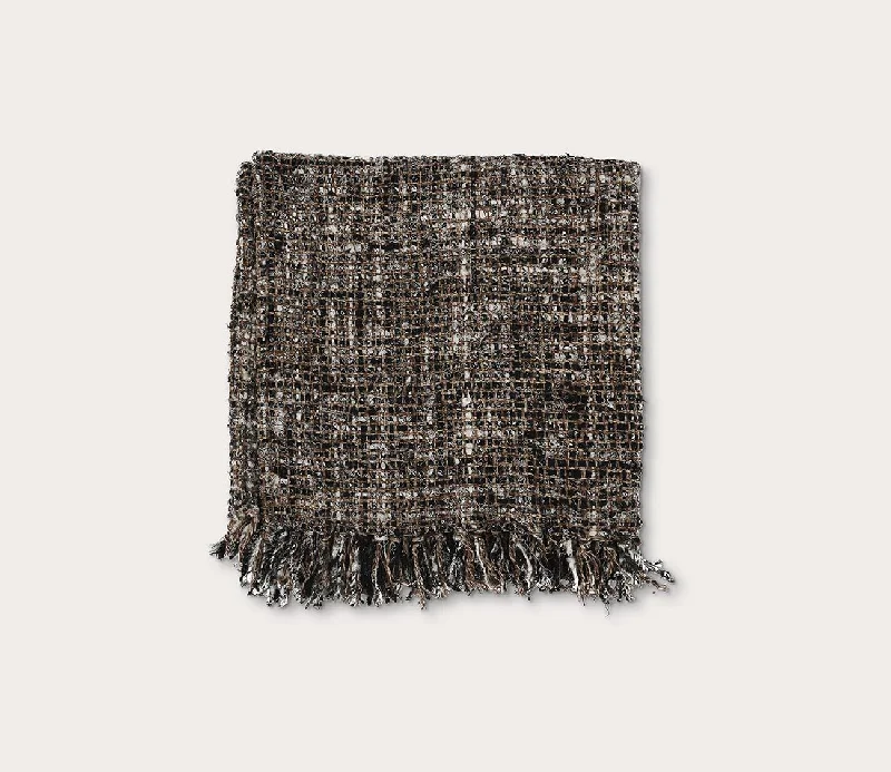 Moisture - wicking athletic performance blanketsFleece blankets for a cozy and plush textureVilla by Classic Home Porter Black Ivory Throw Blanket Moisture - wicking athletic performance blanketsFleece blankets for a cozy and plush textureVilla by Classic Home Porter Black Ivory Throw Blanket