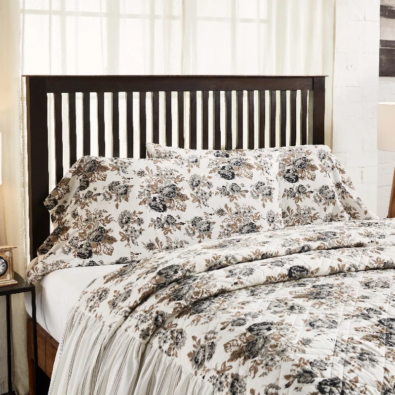 Plush Pillows for a Cozy BedAnnie Portabella Floral Ruffled King Pillow Case Set of 2 21x36+8 VHC Brands Plush Pillows for a Cozy BedAnnie Portabella Floral Ruffled King Pillow Case Set of 2 21x36+8 VHC Brands