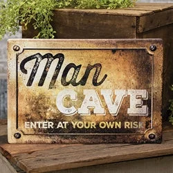 Bed skirts with a Christmas - themed patternMan Cave Enter At Your Own Risk Distressed Metal Sign