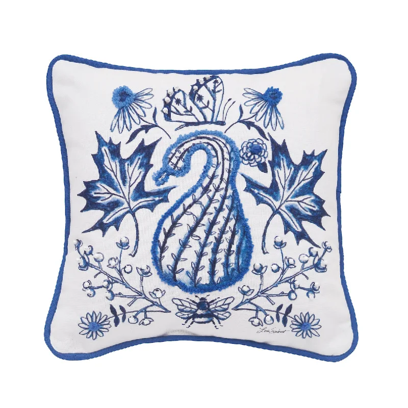 Kids Pillows with Fun DesignsBlue Harvest Gourd Mini Pillow