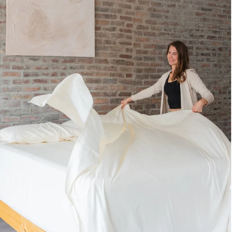 Flat Sheets with a High - Quality Finish for a Luxurious LookDreamFit® 100% Organic Percale Cotton Sheet Set Flat Sheets with a High - Quality Finish for a Luxurious LookDreamFit® 100% Organic Percale Cotton Sheet Set