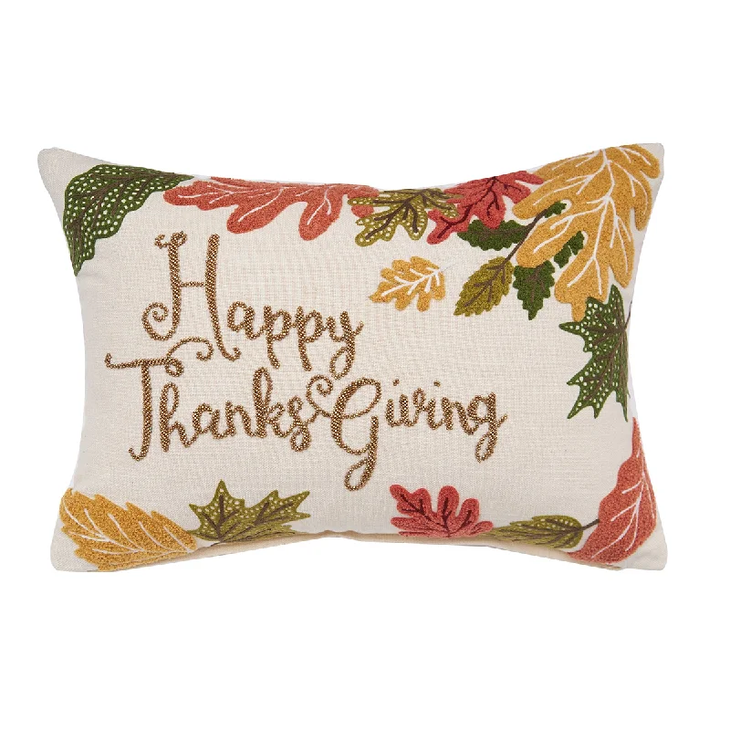 Bolster Pillows for Sofa DecorationHappy Thanksgiving Leaves Pillow