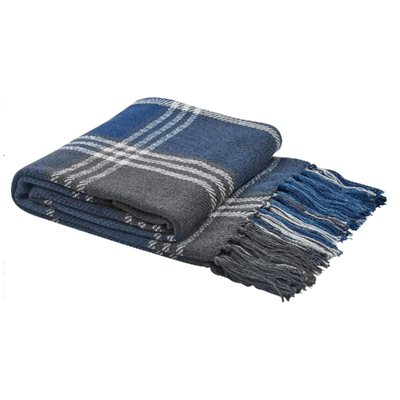 Bohemian - style fringed tapestry blankets​Rainy Lake Throw