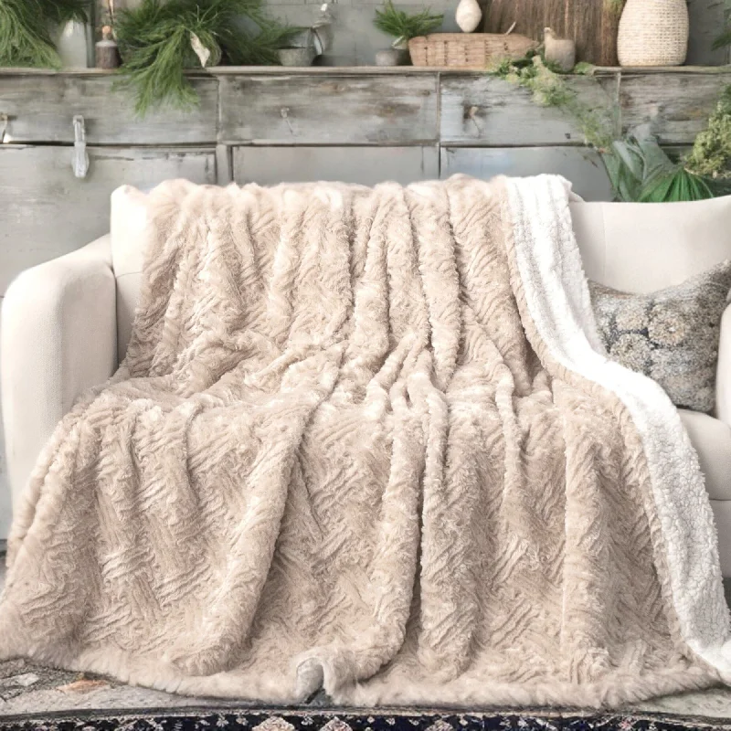 Therapeutic lavender - scented sleep blanketsChenille blankets with a thick and fuzzy textureDaDalogy Bedding Champagne Ivory Faux Fur Throw Blanket - Dreamy Gold Geometric Embossed Sherpa Backside - Super Soft Warm Cozy Plush Fluffy Therapeutic lavender - scented sleep blanketsChenille blankets with a thick and fuzzy textureDaDalogy Bedding Champagne Ivory Faux Fur Throw Blanket - Dreamy Gold Geometric Embossed Sherpa Backside - Super Soft Warm Cozy Plush Fluffy