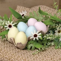 Queen - size bed skirts with ruffled edges6/Set Pastel Easter Egg Crate