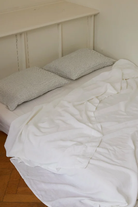 Twin - Size Sheet Sets with a Pillow ProtectorSheets - White