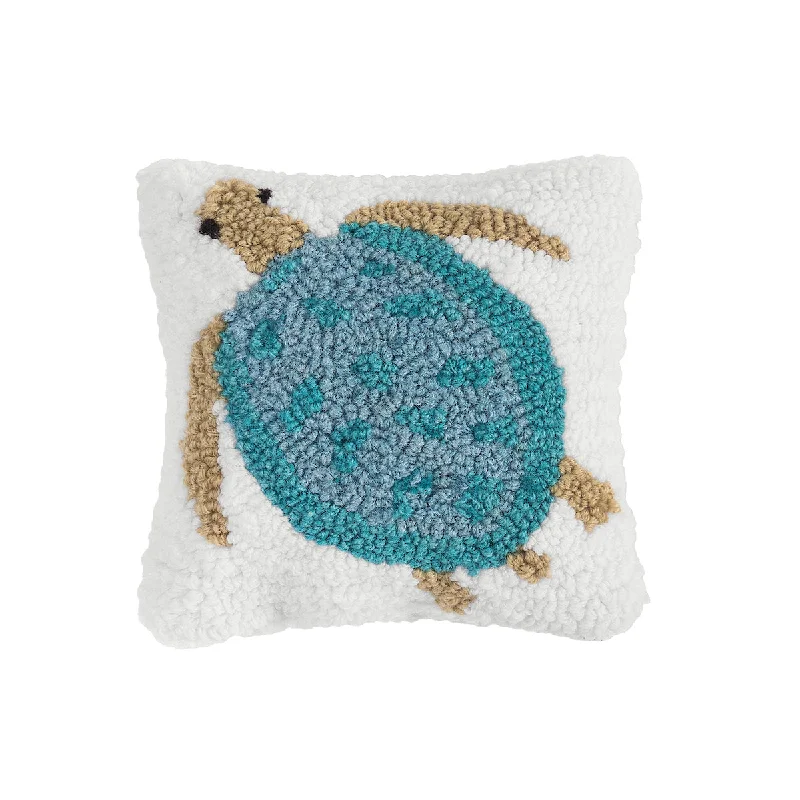 Velvet Pillows for a Touch of EleganceTurtle Hooked Mini Pillow