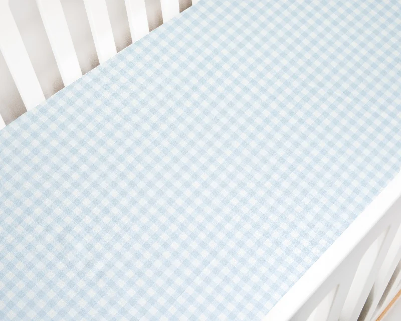 Moisture - Wicking Cotton Sheets for a Dry and Comfortable SleepPicnic Gingham Crib Sheet - Blue Moisture - Wicking Cotton Sheets for a Dry and Comfortable SleepPicnic Gingham Crib Sheet - Blue
