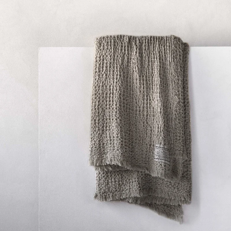 Luxury cashmere winter blankets​Flocca Linen Blanket - Elk