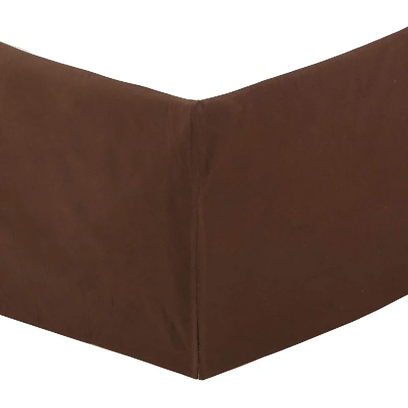 Bed skirts with a plaid pattern for a traditional styleDark Brown Bed Skirt Cotton Twill Pleated Dust Ruffle w/ Split Corners Tailored 16" Drop Bed skirts with a plaid pattern for a traditional styleDark Brown Bed Skirt Cotton Twill Pleated Dust Ruffle w/ Split Corners Tailored 16" Drop