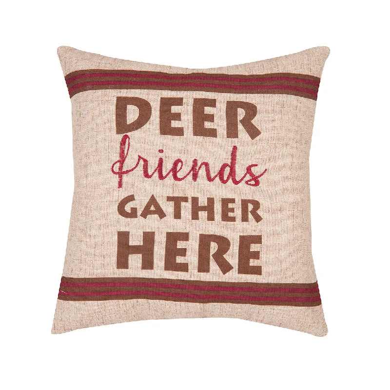 Velvet Pillows for a Touch of EleganceDeer Friends Gather Here Pillow