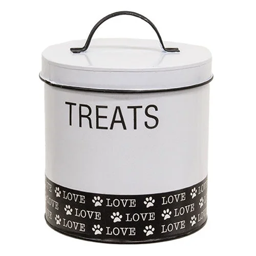 Bed skirts in neutral colors for easy pairingMetal Love Paw "Treats" Container w/Lid