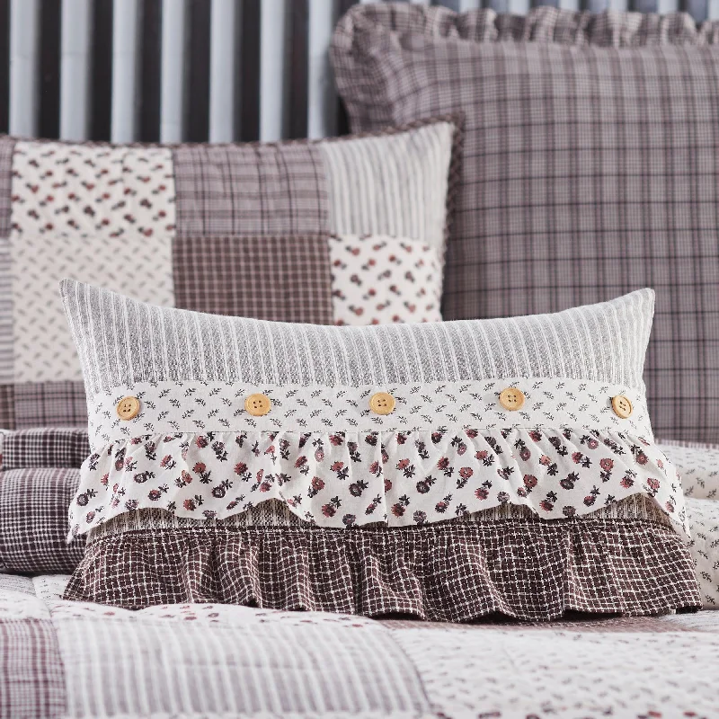 Silk Pillows for Smooth Skin and HairFlorette Ruffled Pillow 14x22 VHC Brands