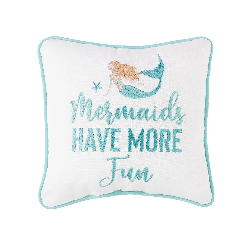 Kids Pillows with Fun DesignsMermaids Have More Fun Mini Pillow