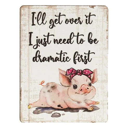 Bed skirts with a retro - style patternI Just Need to Be Dramatic Piggy Magnet