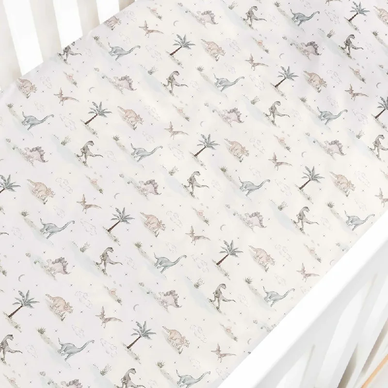 King - Size Sheet Sets with a Decorative Pillow SetDino Dreams Crib Sheet - Sage