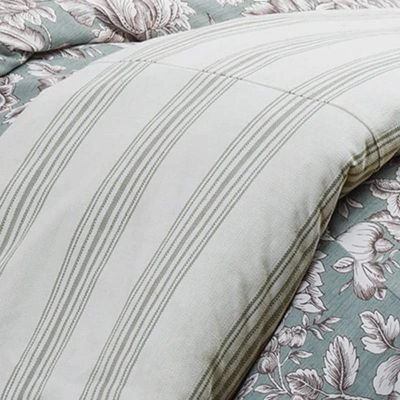 Organic cotton breathable blankets for summer​HiEnd Accents Stripe Duvet