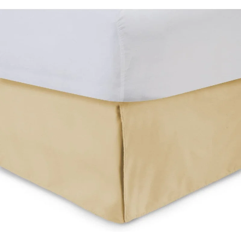 Bed skirts with a lace trim for a romantic touchTailored Bedskirt with Split Corners -21 inch Drop, Stone, Twin