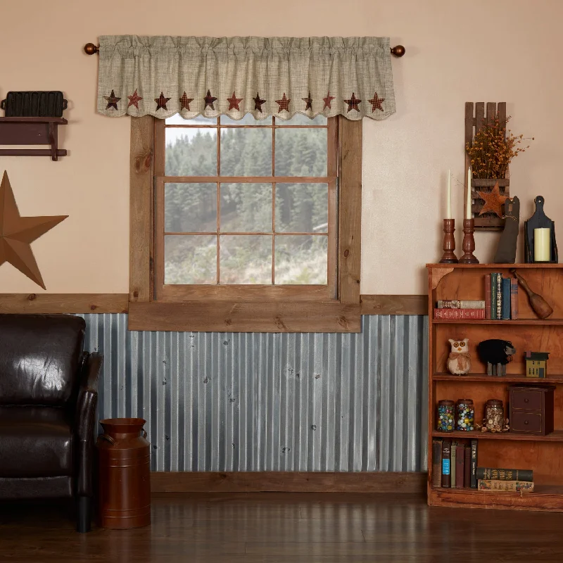 Bed skirts with a high - thread count for a quality feelAbilene Star Valance 16x72