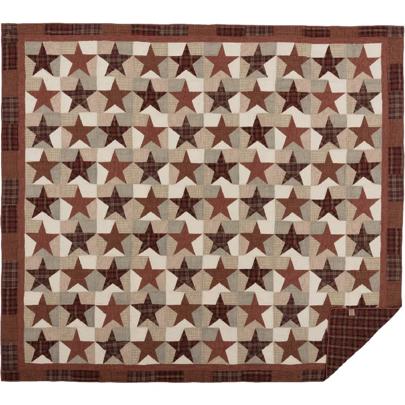 Bed skirts in bold colors for a statement - making lookAbilene Star California King Quilt 130Wx115L