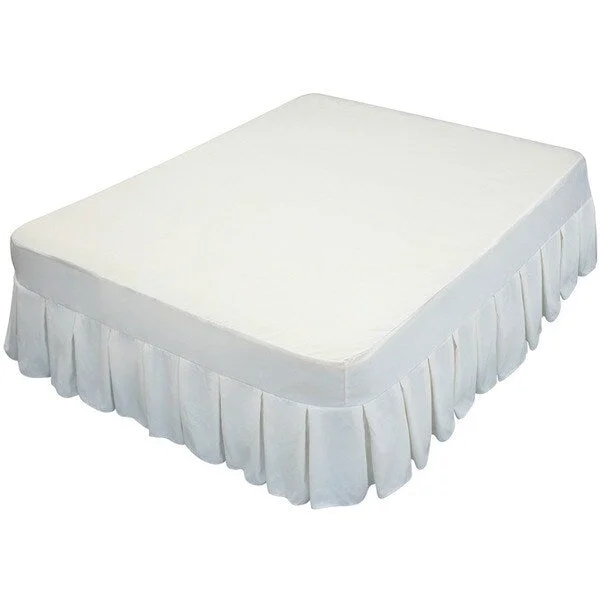 Cotton bed skirts for a soft and breathable lookAltimair Queen Size Fabric Cover with Bedskirt
