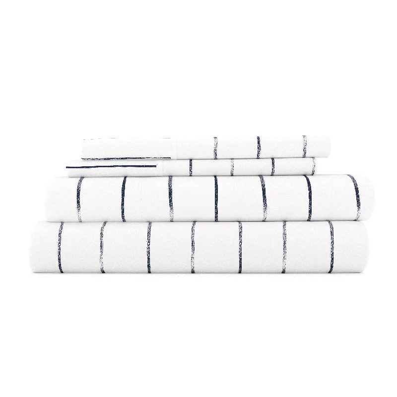 Hypoallergenic Silk Sheets for Sensitive SleepersDistressed Field Stripe Pattern 4-Piece Sheet Set Hypoallergenic Silk Sheets for Sensitive SleepersDistressed Field Stripe Pattern 4-Piece Sheet Set