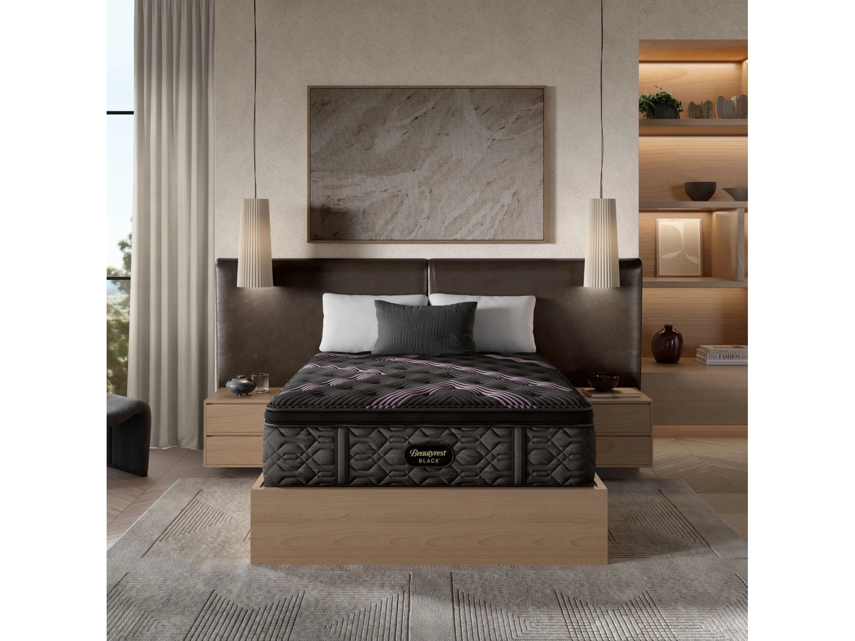 Gel - infused memory foam mattresses for cooler sleepBeautyrest Black Series Two Plush Pillow Top Queen Mattress Gel - infused memory foam mattresses for cooler sleepBeautyrest Black Series Two Plush Pillow Top Queen Mattress