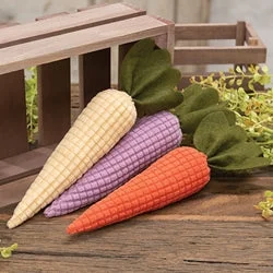 Bed skirts with a multi - colored pattern3/Set - Waffle Weave Chenille Carrots