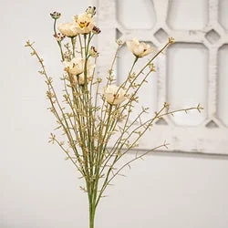 Bed skirts with a modern minimalist designBlooming Mayflower Spray Cream