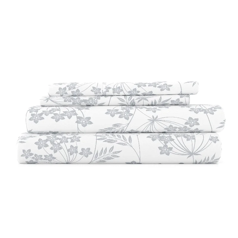 Hypoallergenic Silk Sheets for Sensitive SleepersChantilly Lace Style Pattern 4-Piece Sheet Set