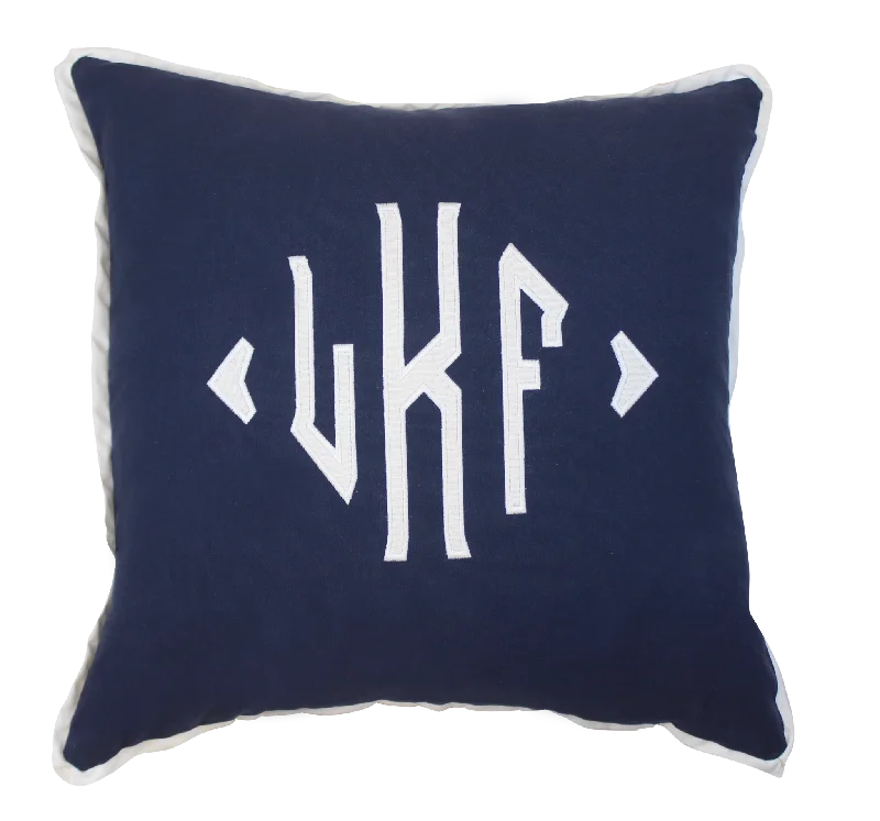 Pregnancy Pillows for Expectant MothersApplique Pillow - Navy with White Applique