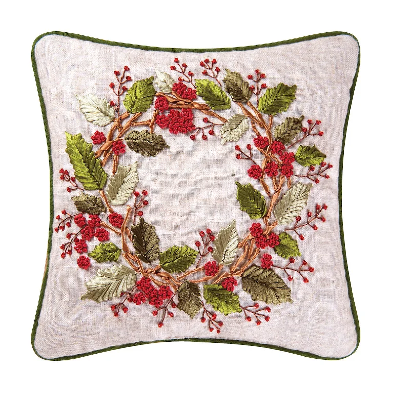 Orthopedic Pillows for Back Pain ReliefBerry Wreath Ribbon Art Pillow