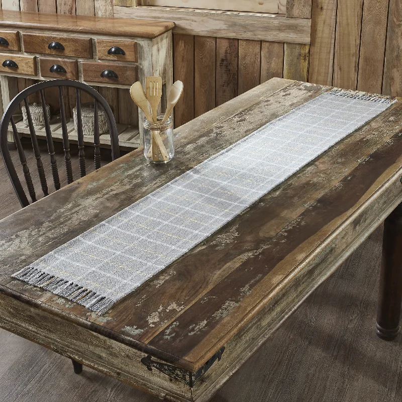 Full - size bed skirts with a gathered fabricHarvest Blessings Woven Plaid Runner 12x72