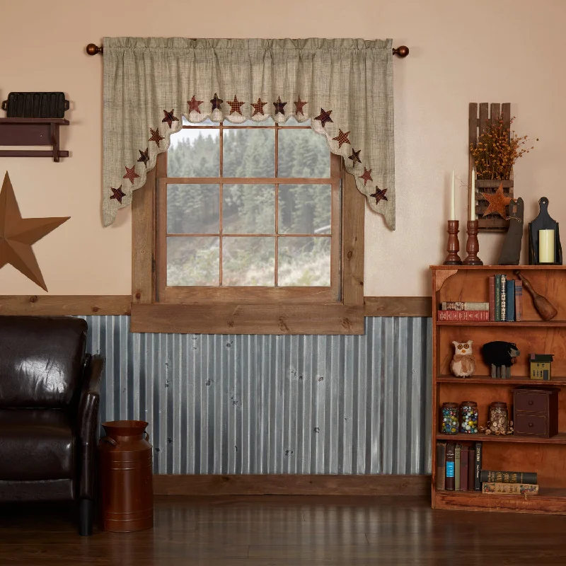 Bed skirts with a modern minimalist designAbilene Star Swag Set of 2 36x36x16
