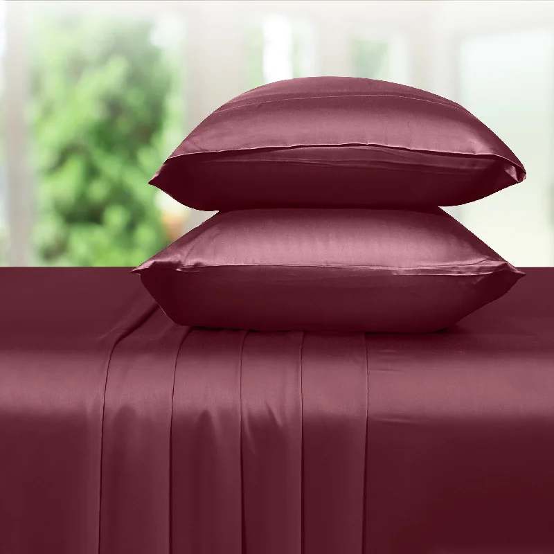 Wrinkle - Free Polyester Sheets for a Low - Maintenance BedSheet Set - Bamboo Rayon Sateen - Silky Comfort