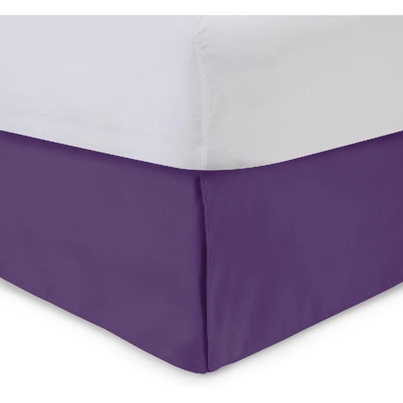 Bed skirts with a jacquard weave for a textured lookTailored Bedskirt with Split Corners -14 inch Drop, Grape, Queen Bed skirts with a jacquard weave for a textured lookTailored Bedskirt with Split Corners -14 inch Drop, Grape, Queen