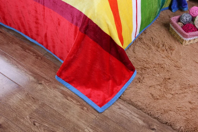 Cooling gel - infused summer bed blanketsWool blankets with natural warmth and insulationDaDa Bedding Colorful Striped Rainbow Reversible Plush Luxe Flannel Fleece Throw Blanket (XY9867) Cooling gel - infused summer bed blanketsWool blankets with natural warmth and insulationDaDa Bedding Colorful Striped Rainbow Reversible Plush Luxe Flannel Fleece Throw Blanket (XY9867)