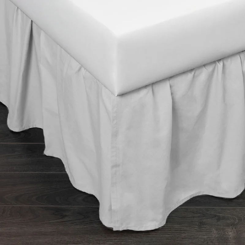 Checkered bed skirts for a classic patternBrighton White Cotton 24-inch Drop 3 Piece Tuck In Bed Skirt Checkered bed skirts for a classic patternBrighton White Cotton 24-inch Drop 3 Piece Tuck In Bed Skirt
