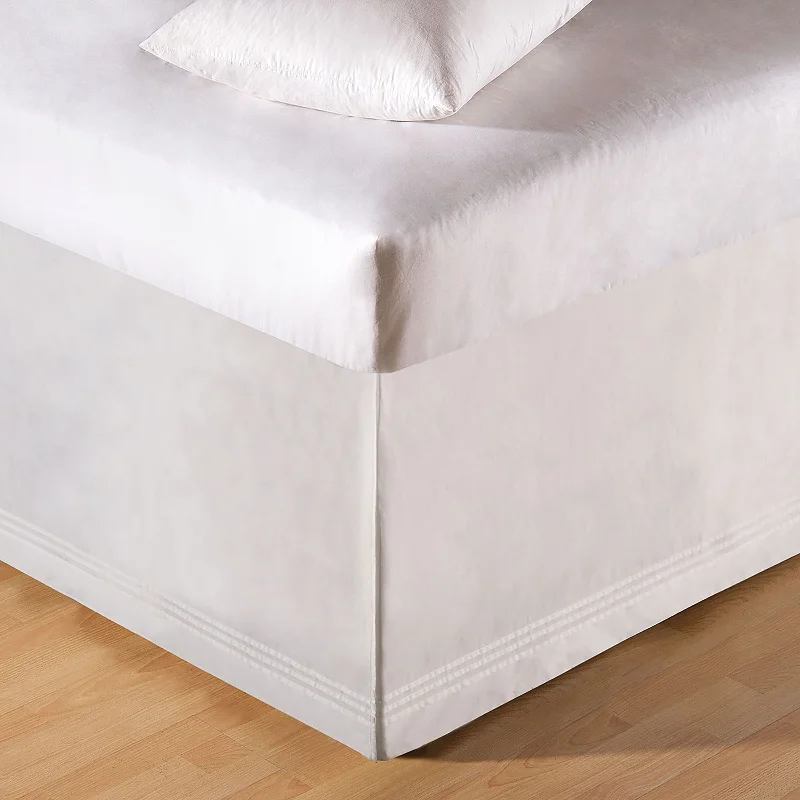 Bed skirts with a unicorn - themed print for kids' bedsWhite Tailored Bed Skirt