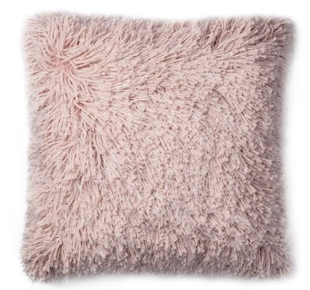 Feather Pillows for a Luxurious SleepShimmer Shag Pillow - Blush