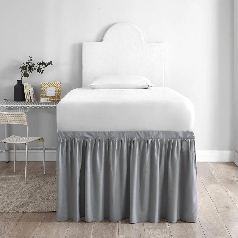 Bed skirts with a beach - themed printBed Skirt Twin XL (3 Panel Set) - Alloy