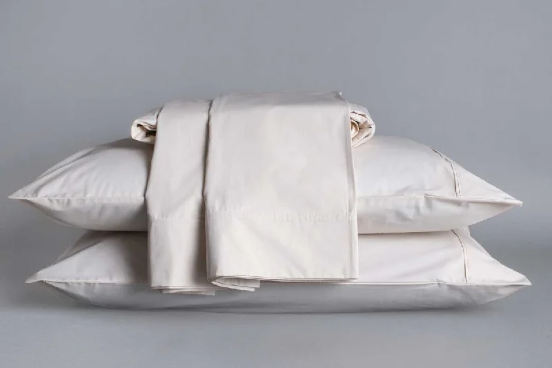 Fitted Sheets with Reinforced Corners for Long - Lasting UseSleep & Beyond Organic 300 TC Percale Sheet Set
