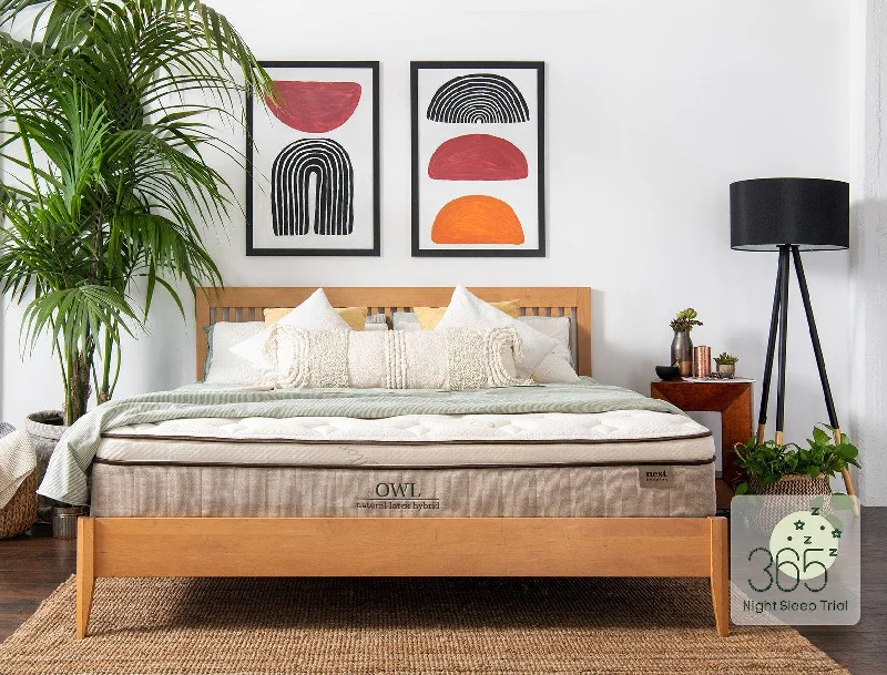 Latex mattresses with natural bounce and breathabilityOwl Natural Latex Hybrid