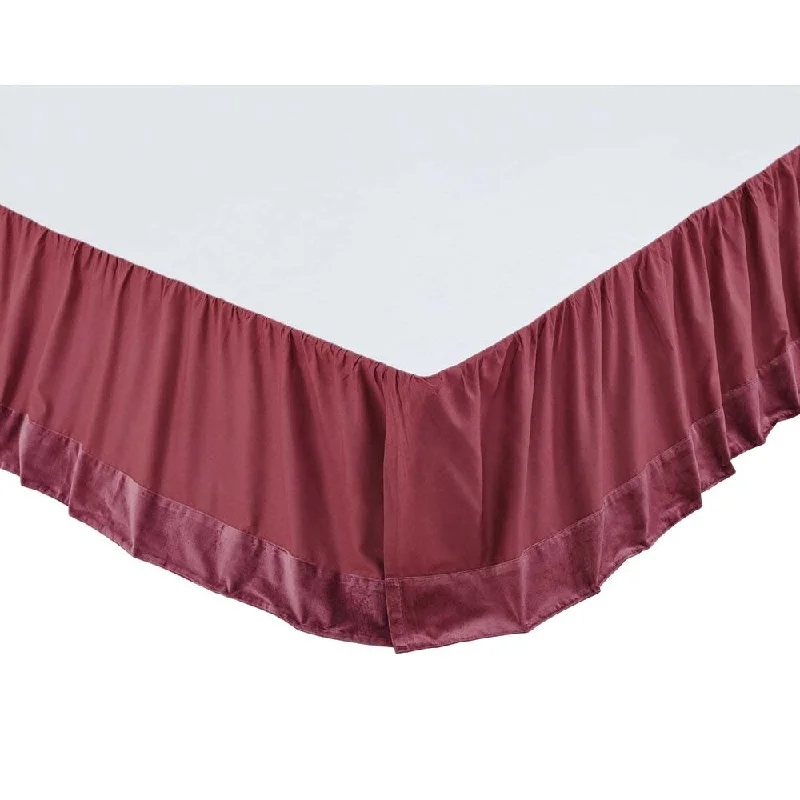 Bed skirts with a tie - back design for adjustabilityFarmhouse Bedding VHC Eleanor Bed Skirt Bed skirts with a tie - back design for adjustabilityFarmhouse Bedding VHC Eleanor Bed Skirt