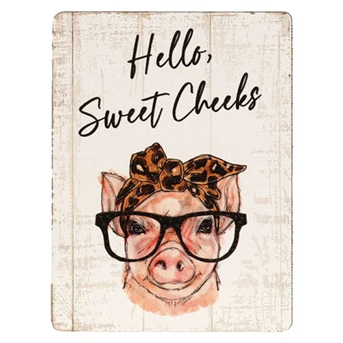 Bed skirts with a high - thread count for a quality feelHello Sweet Cheeks Piggy Magnet